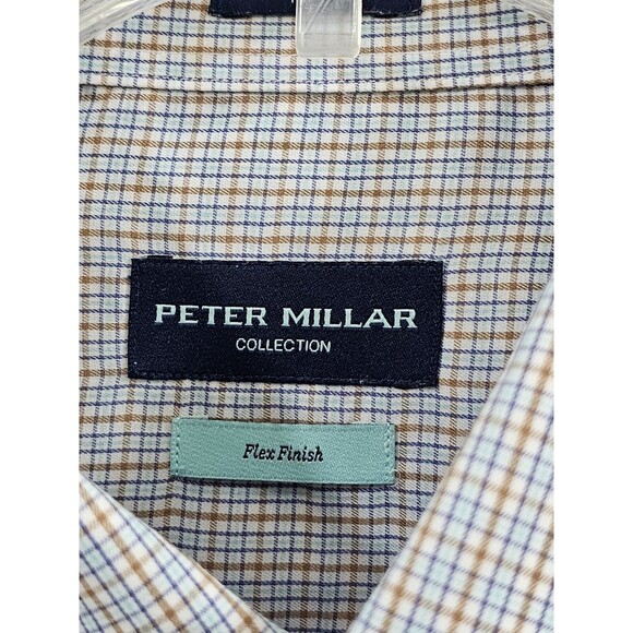 PETER MILLAR Men's XL Flex Finish Button Down Long Sleeve Dress Shirt EUC - Picture 3 of 8